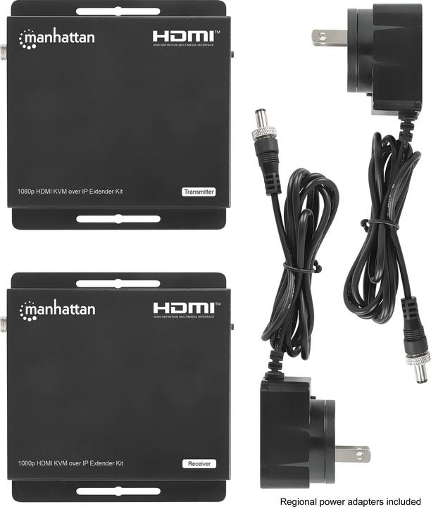 Actual product image Manhattan 1080p HDMI KVM over IP Extender Set