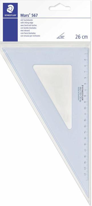 Actual product image Staedtler Mars 567 Drawing triangle, single product, 45°/45°, length 26 cm (26 cm)