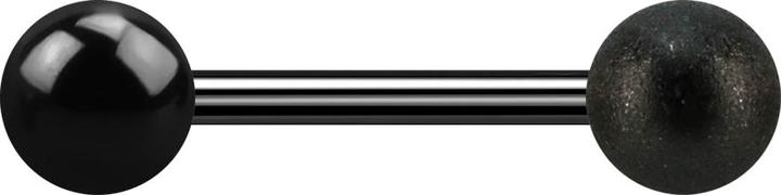 Star Piercing Barbell schwarz mit Kugel und Kugel gesprenkelt (Chirurgenstahl 316L, ohne Messing)