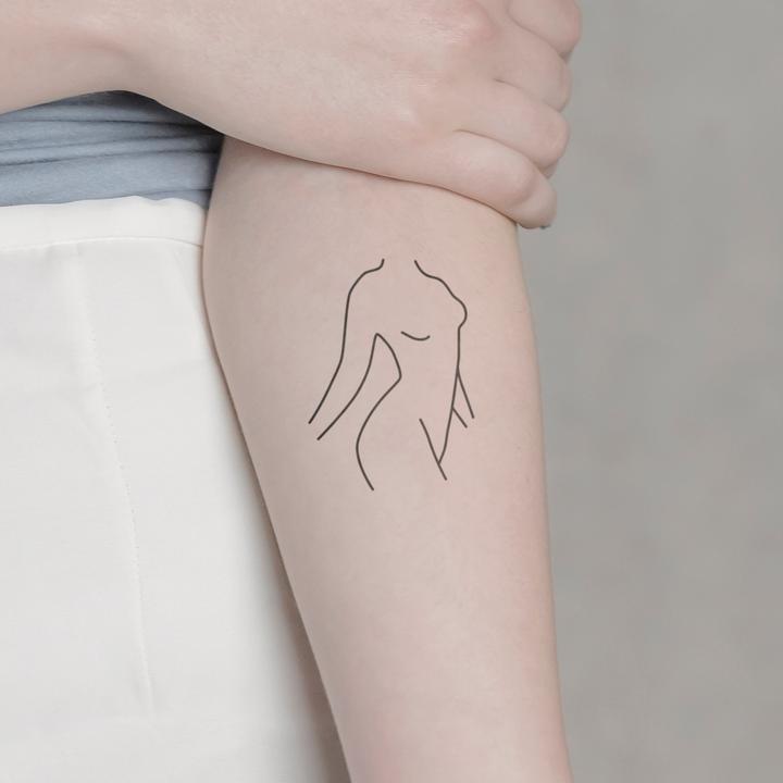 Produktbild minink Temporäres Tattoo – Silhouette einer Frau