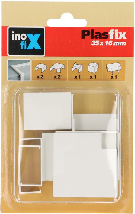 Actual product image Inofix Plasfix connectors 35x16mm assorted 7-piece (Duct, 3.50 cm)