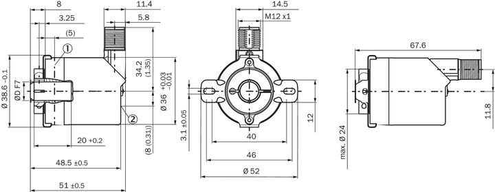 Image du produit Sick Absolute Encoder, 1... 4096 ppr, IO-Link Signal, Blind Hollow Type, 10mm Shaft