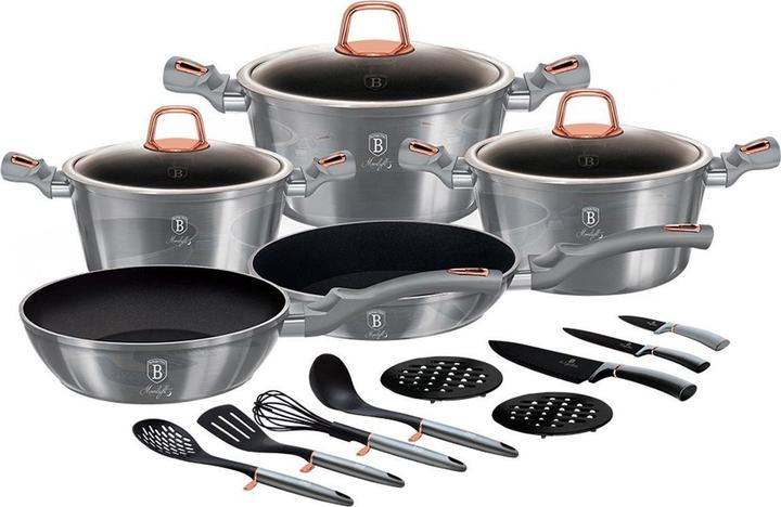 Actual product image BerlingerHaus BH-7044 17-PIECE POT SET (20 cm, Pan set + pot set)