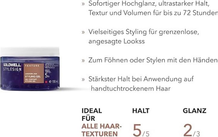 Valeurs nutritives et ingrédients Goldwell Stylesign Texture Roughman (Gel coiffant, 200 ml)