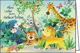 Produktbild Edition Gollong Doppelkarte. Zum Geburtstag (Tiere)