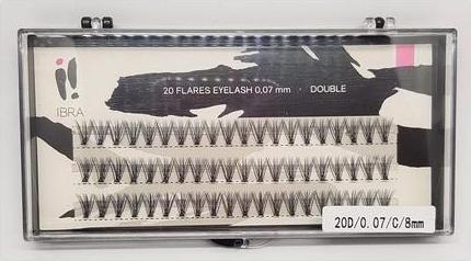 Actual product image Ibra Tufts Of False Eyelashes 20 D-8Mm (Artificial eyelashes)