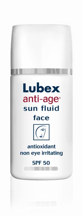 Actual product image Lubex anti-age Sun Fluif FACE UVA + B SPF 50+ (Sun cream face, SPF 50, 30 ml, 50 g)