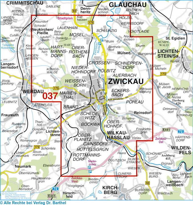 Produktbild Doktor Barthel Stadtplan Zwickau