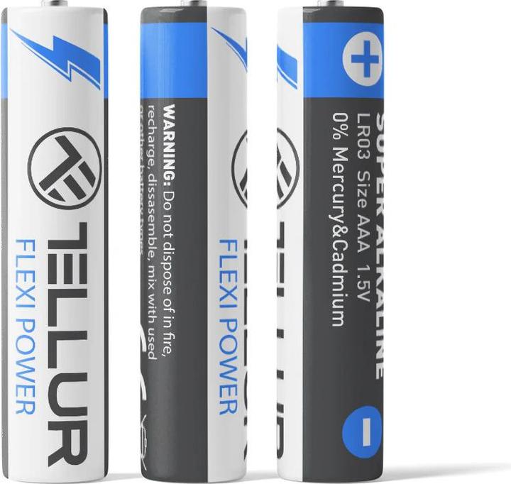Actual product image Tellur Flexi Power battery, Super Alkaline, AAA LR03, 1.5V, 2 pcs/set (2 pcs., AAA)