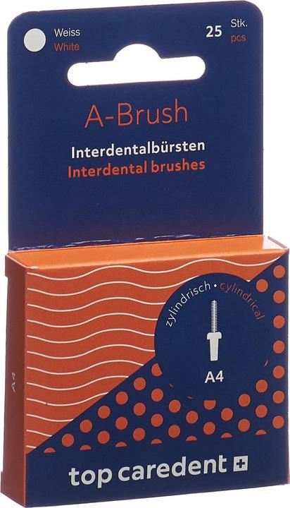 Top Caredent A-Brush 4 IDBH-W brossettes interdentaires blanc (25 x)