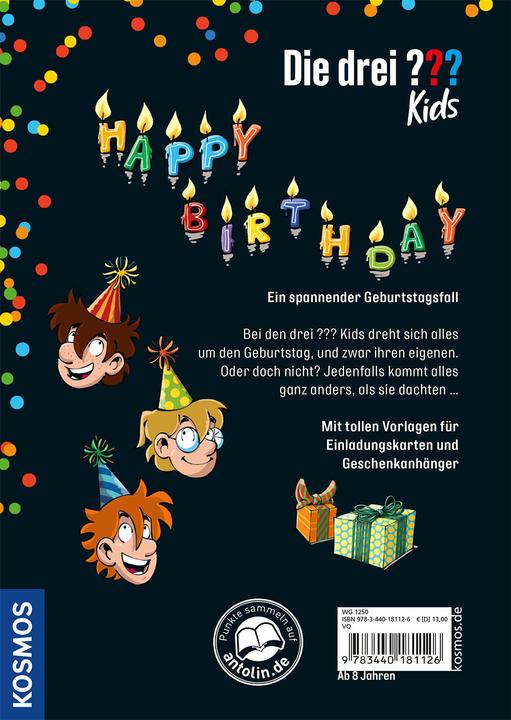 Produktbild Kosmos Die drei??? Kids, Dein Geburtstag (Deutsch, Ulf Blanck, Stefani Kampmann, 2025)