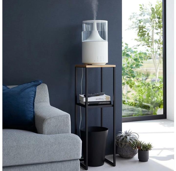 Actual product image Yamazaki 2-tier shelf with wooden top TOWER
