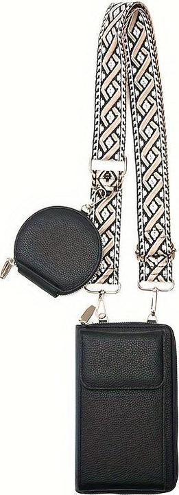 Immagine prodotto Only-Bags.Store Borsa a tracolla crossbody 2 in 1 con tasca per le monete, borsa per cellulare di tendenza in stile