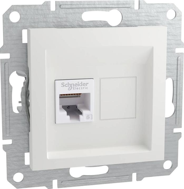 Produktbild Schneider Electric RJ45-Datendose Asfora Weiss (RAL 9003) EPH4770121D
