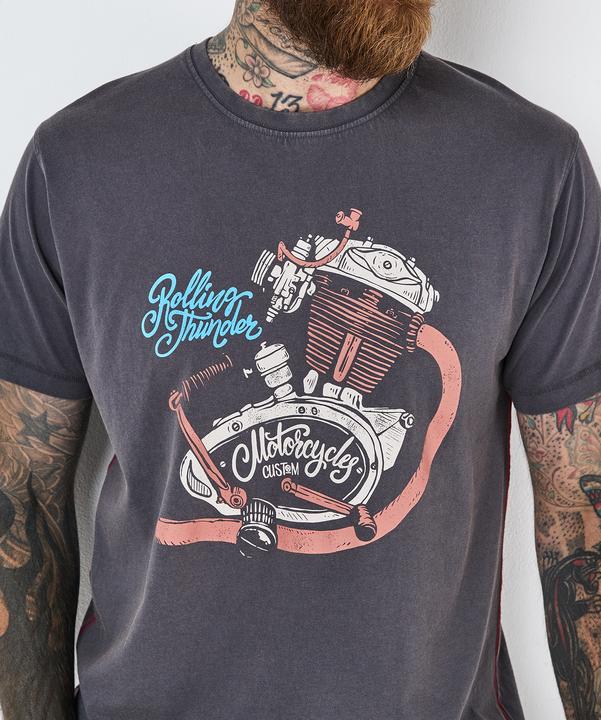 Actual product image Joe Browns Oil-Washed Bike Engine T-Shirt (S)