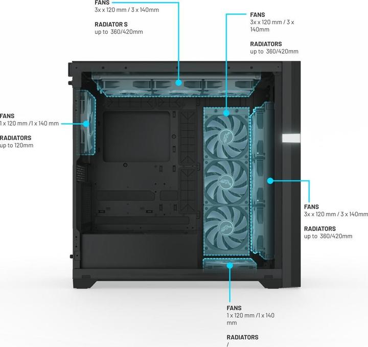 Actual product image Valkyrie VK02 LCD Black (mATX, Mini-ITX, ITX, ATX)