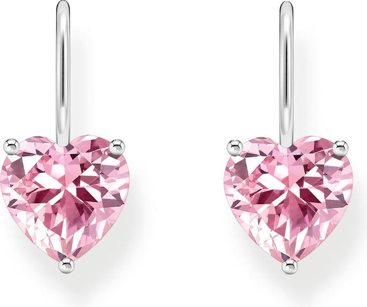 Actual product image Thomas Sabo Earrings with pink zirconia heart silver (925 silver)