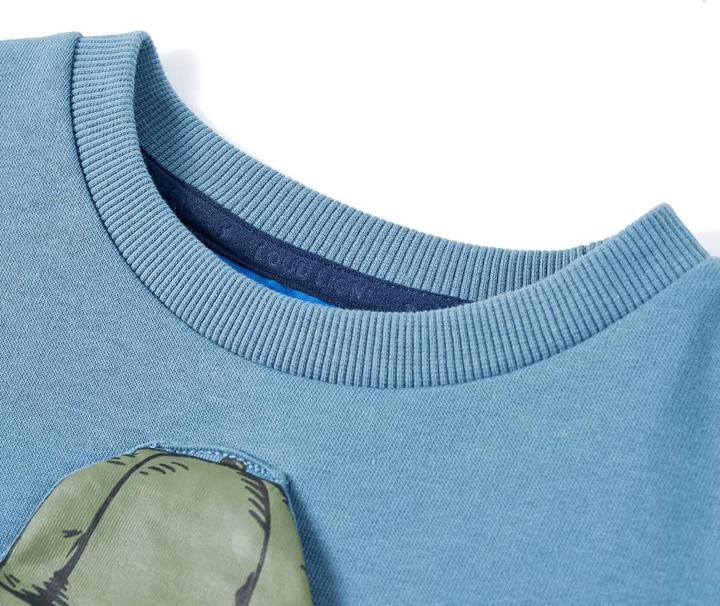 Immagine prodotto VidaXL Felpa da bambino blu medio 128,Materiale: 92% cotone. 8 (128)