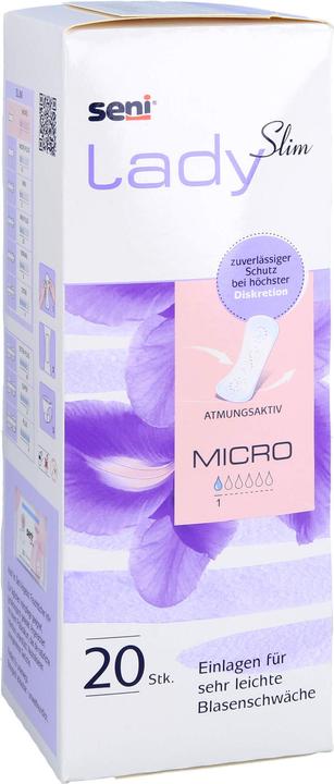 Seni Lady Slim Micro Einlage atmungsaktive anatomische 7x18.5cm 1 Tropfen (20 x)