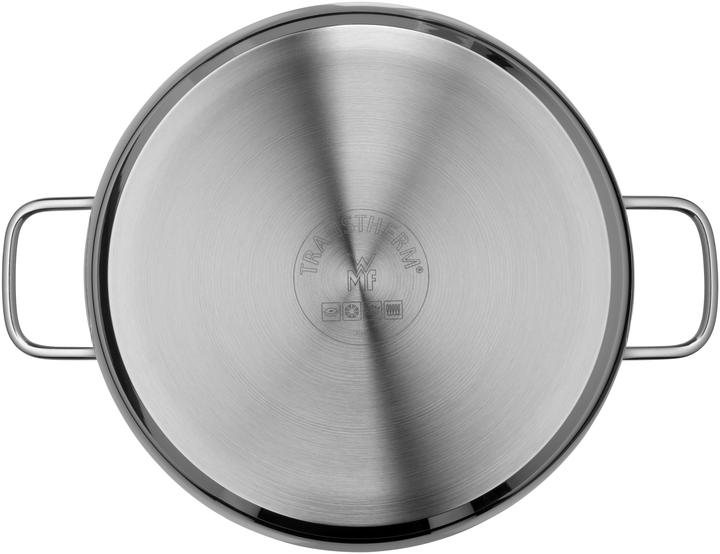 Produktbild WMF Kochtopf Fleischtopf Induktion 24cm Glasdeckel Diadem Plus Edelstahl 18/10 (24 cm, Kochtopf, Edelstahl)