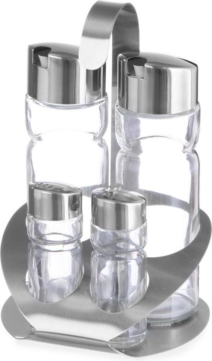 Actual product image Hendi Cruet 4-piece (pepper+salt+oil+vinegar)