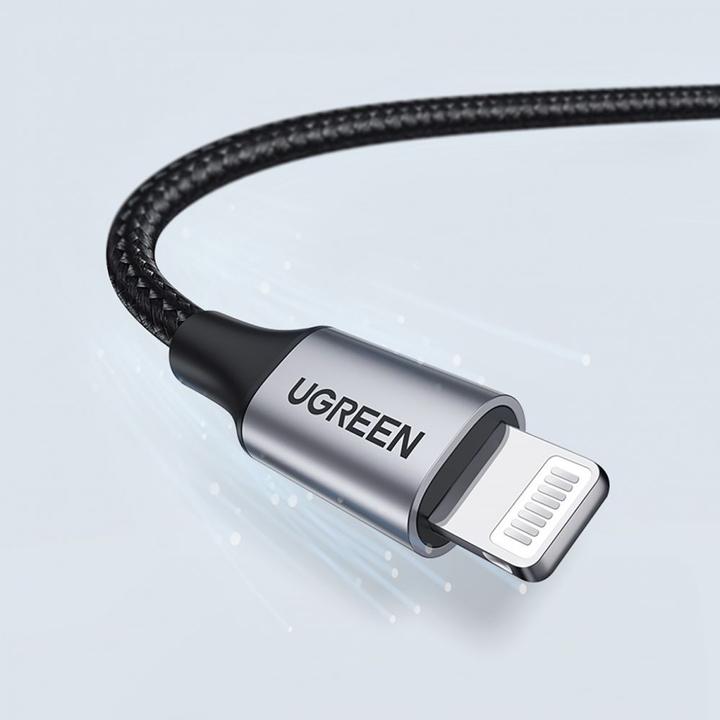 Produktbild Ugreen Lightning USB Nylon Alu MFi (1.50 m, USB 2.0)