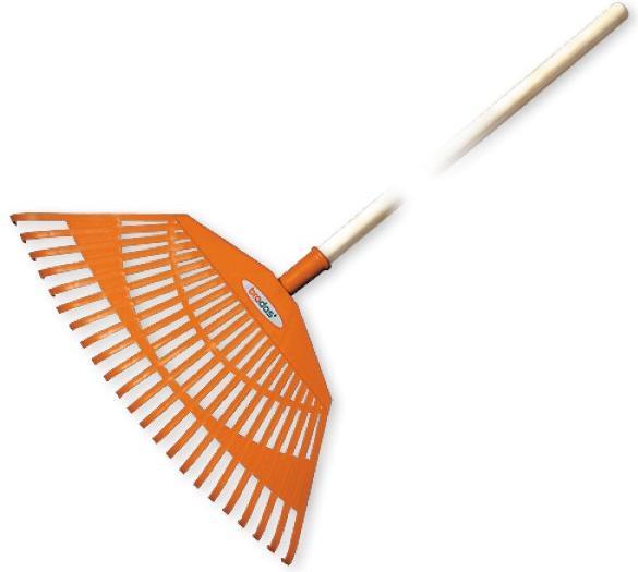 Actual product image Bradas Quick Fit rake with wooden handle, 23 tines