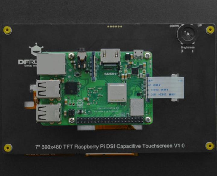 Produktbild DFRobot 7inch Capacitive Touch Display für Raspberry Pi, DSI Interface, 800×480