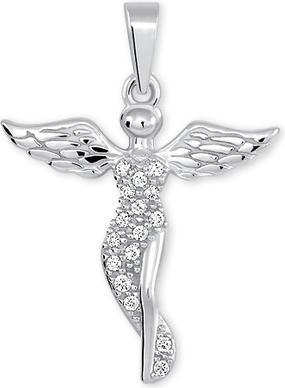 Brilio Silver - Silver pendant Angel with crystals 446 001 00379 04