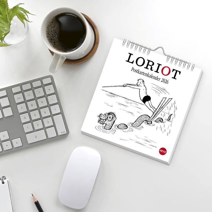 Produktbild Loriot Postkartenkalender 2026 (24 x 17 cm, Harter Einband, Deutsch)