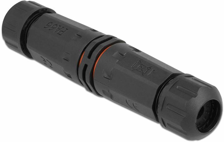 Produktbild Delock Kabelverbinder für Aussenbereich 2 Pin, IP68 wasserdicht, schraubbar, Kabeldurchmesser 4,5