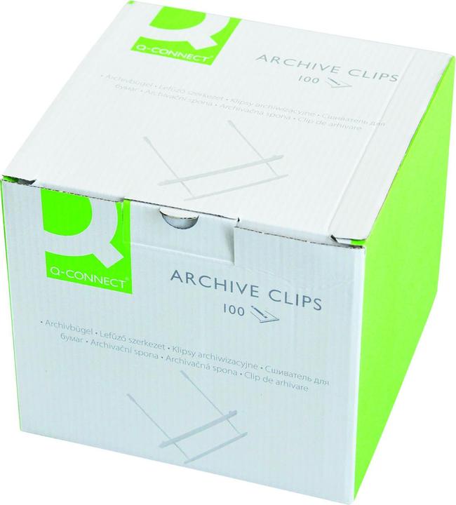 Produktbild Q-Connect Z-Clip-Archivierungsklammern, Ordnerstärke max. 7cm, weiss