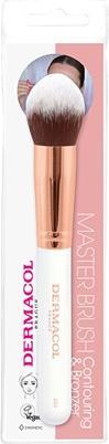 Dermacol Cosmetic brush for powder and contours with case Rose Gold D53
