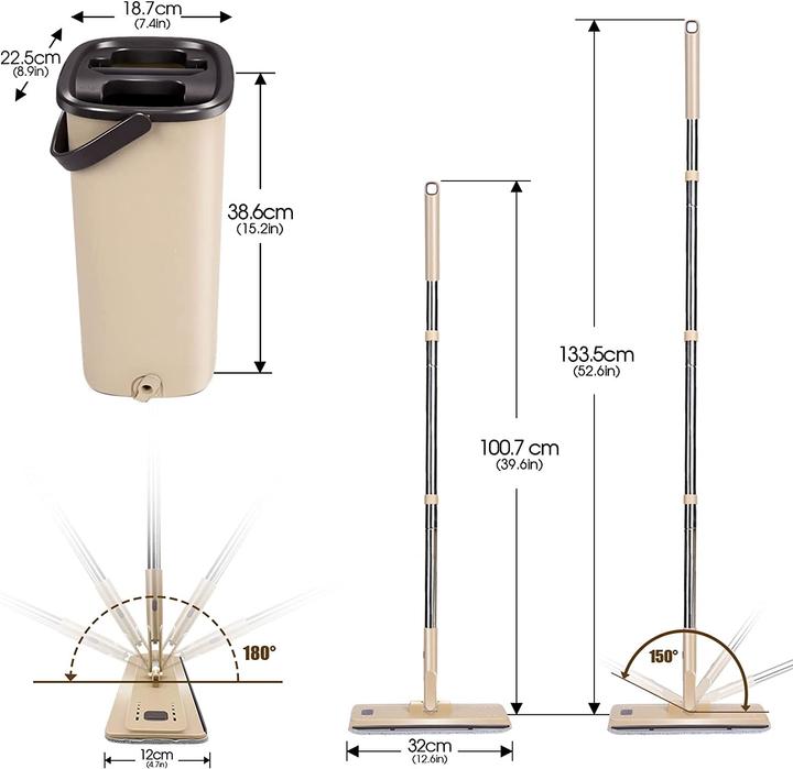 Immagine prodotto Mastertop Mocio piatto con secchio (6 pz.)