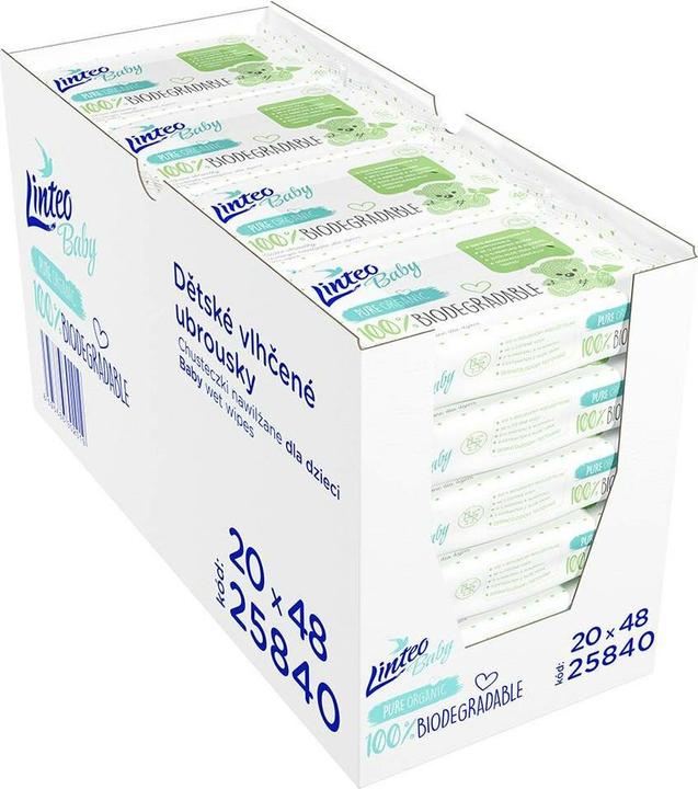 Linteo Baby 100% Biodegradable (48 pcs) - Wet wipes (48 Stück)