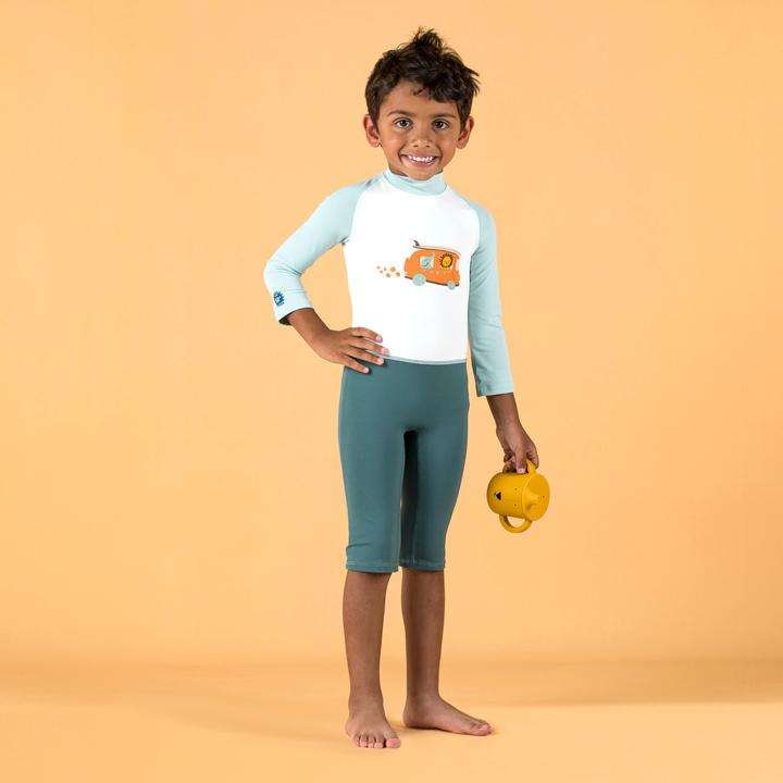 Produktbild Nabaiji UV-Schwimmanzug langarm Baby - blau Print (86, 85 C)
