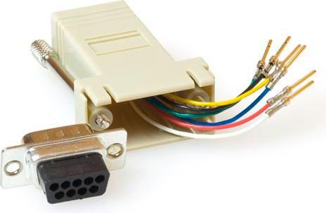 Actual product image Modular Adapter D-sub/RJ-12 09-Sub-D RJ-45 Gray Cable interface/adapter