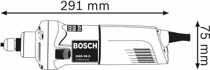 Image du produit Bosch Professional Meuleuse droite GGS 28 C avec moteur de 600 watts (Meuleuse droite, 600 W)