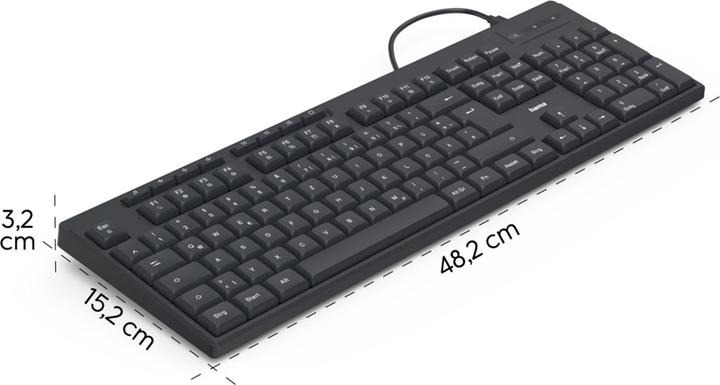 Produktbild Hama 173052 Tastatur CK-200, DE Schwarz (DE, Kabelgebunden)