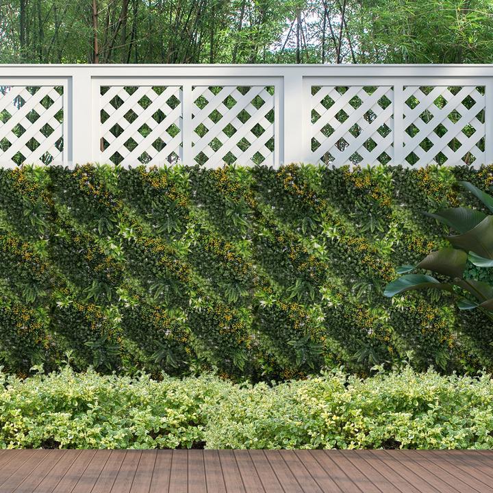 Produktbild Outsunny Künstliche Hecke mit unterschiedlichen Pflanzentypen (50 cm)