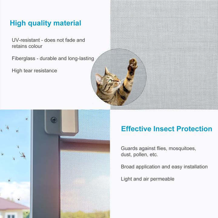 Actual product image Intirilife Fly Net in Grey Width 100cm (100 x 100 cm)