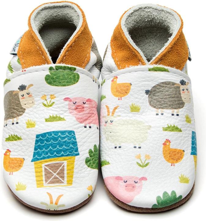 Image du produit Inch Blue Chausson en cuir pour bébé - Ferme, 6-12 mois (19, 20)