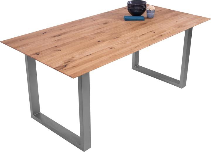 Produktbild SAM LOTTE Schweizer Kante massiv Eiche (180 x 90 x 77 cm)