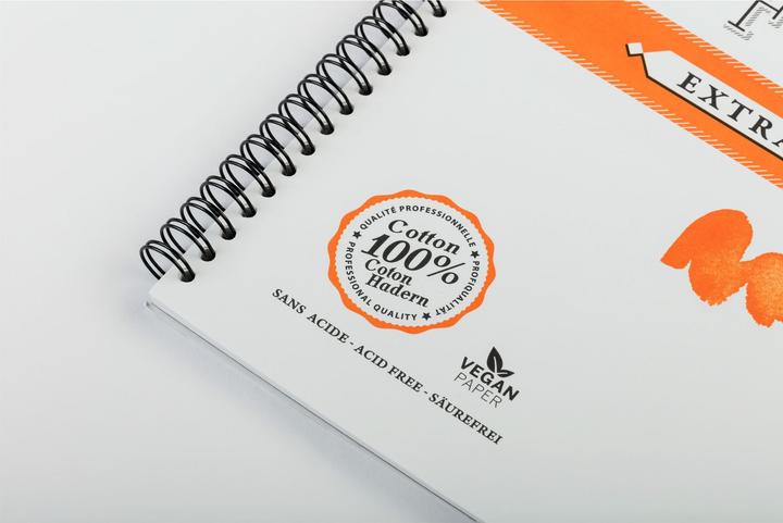 Produktbild Clairefontaine Fontaine, Aquarellpapier extraweiss satiniert/hot pressed, Spiralblock 12 Bogen 300g 12x18 cm - (12 x)