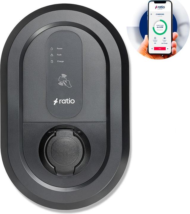 Image du produit Ratio Electric io6 Laadstation Socket 3 fase 16-32A (Type 2, 22 kW, 32 A)
