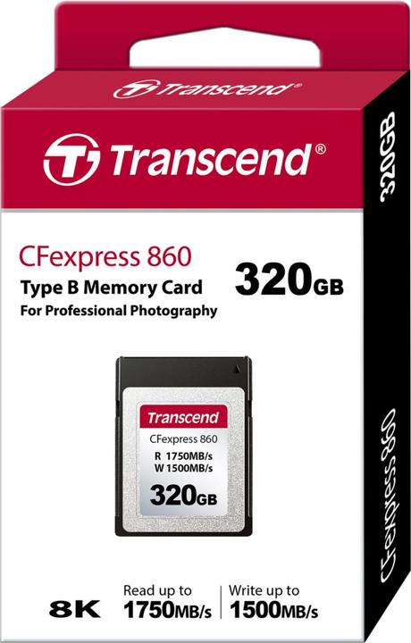 Actual product image Transcend CFexpress Card 320GB SLC (320 GB, CFexpress type B)