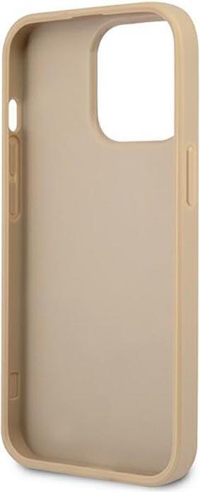 Image du produit Guess GUHCP14LPSATLE iPhone 14 Pro 6,1" beżowy/beige étui rigide SaffianoTriangle Logo (Apple iPhone 14 Pro)