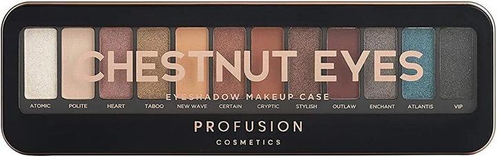 Profusion Cosmetics Pro Makeup Case Eyeshadow Palette for Chestnut Eyes (Chestnut Eyes)