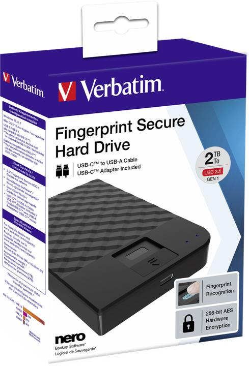 Actual product image Verbatim Fingerprint Secure (2 TB)
