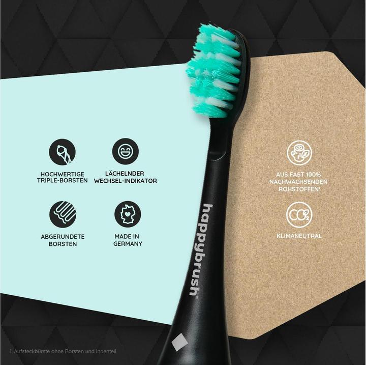 Immagine prodotto happybrush Testina per spazzolino Eco Vibe (3 x)